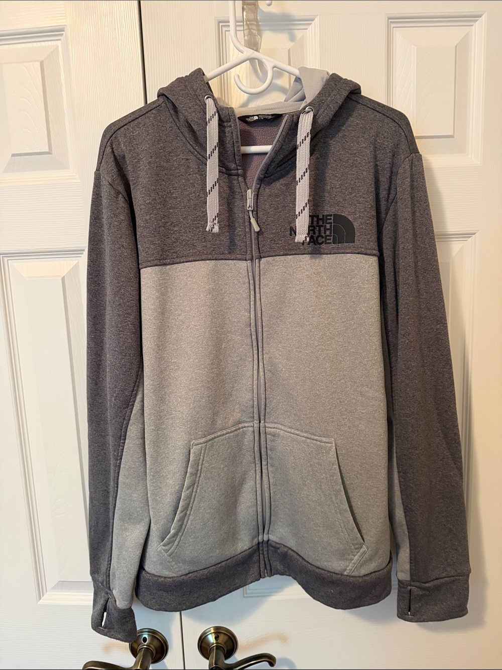 The North Face Two-Tone Gray Zip-Up Hoodie